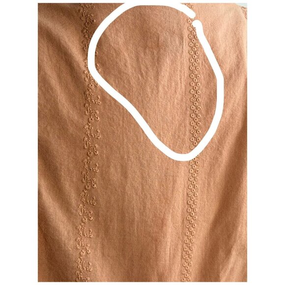 Universal Thread Short Sleeve Peplum Top 100% Cotton Orange Rust Women's Size S - Picture 9 of 10